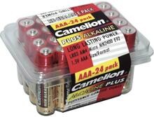 24 Stück Camelion Plus LR03 AAA Micro-Batterie Alkali-Mangan Einwegbatterien 1250mAh 1,5V