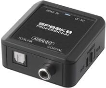 SpeaKa Professional SP-10094288 Audio Konverter Wandler HDMI-Koaxial Toslink schwarz