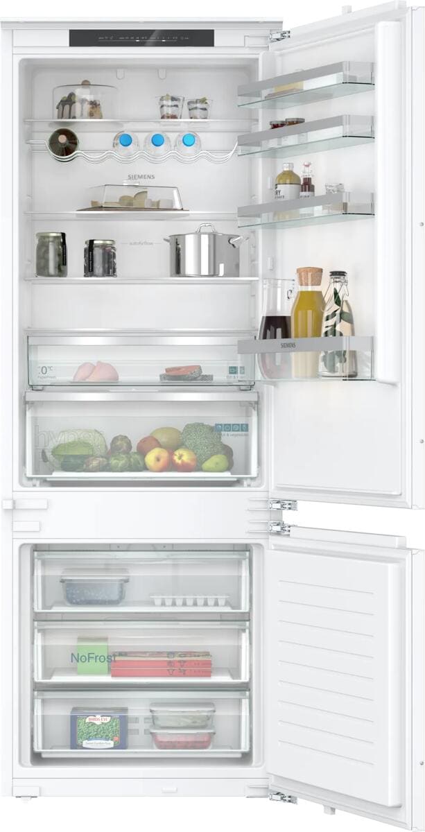 Siemens KB96NVFE0 iQ300 Einbau-Kühl-Gefrierkombination 70,8cm breit 383 Liter Full noFrost Home Connect hyperFresh Festtür-Technik