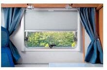 Remis REMIflair IV Duo-Plissee-Rollo Doppelrollo Insektenschutz Camping Wohnwagen 1200x600mm grauweiß weiß