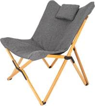 Bo-Camp Wembley L Relaxsessel Campingstuhl Fernsehsessel Holzrahmen grau