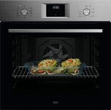 AEG OU5AB20SM Einbau-Backofen 60cm breit 72 Liter Aqua-Reinigungsfunktion Uhr Edelstahl mit Antifingerprint