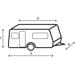 Brunner Caravan Cover Design 12M Schutzhülle Campingplane Wohnwagen Abdeckung 500-550cm hell-dunkelgrau