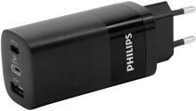 Philips DLP2681/12 USB-Ladegerät Netzladegerät Aufladegerät USB-A USB-C 65W schwarz