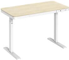 SpeaKa Professional SP-12061128 Sitz-Stehschreibtisch Schreibtisch elektrisch höhenverstellbar Holz weiß