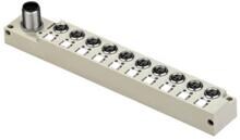 Weidmüller SAI-10-S123PM8L Sensor-Aktorbox M8-Verteiler Metallgewinde passiv 10-fach 3-polig grau