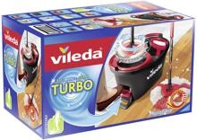 Vileda Turbo EasyWring & Clean Wischmop Komplett Set mit Wischkopf und Stielehalter