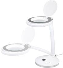 Toolcraft TO-7453173 Tisch-Lupenleuchte Werkstattlampe Vergrößerung 1,75x Linsengröße Ø 102mm dimmbar weiß
