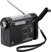 Renkforce RF-CR-200 Kofferradio Radio UKW MW KW Taschenlampe Solarpanel schwarz