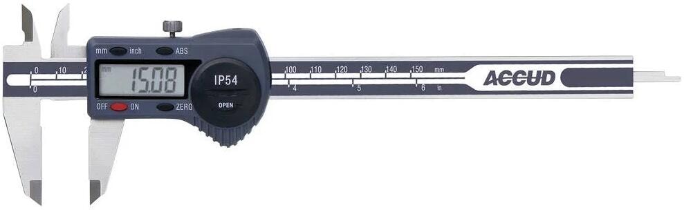 Accud 1601071 digitaler Messschieber Schieblehre Messwerkzeug Messbereich max. 150mm