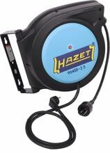 20 Meter Hazet 9040D-2.5 Wandkabeltrommel Kunststoff-Kabeltrommel Schutzkontakt-Stecker schwarz blau