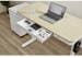 SpeaKa Professional SP-12061128 Sitz-Stehschreibtisch Schreibtisch elektrisch höhenverstellbar Holz weiß