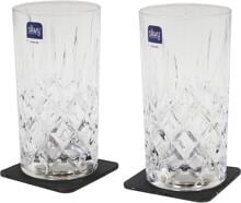 2 Stück Silwy Nachtmann Longdrinkglas Kristallglas 300ml mit Magnet transparent Camping