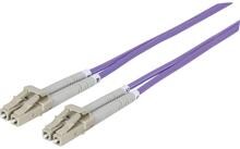 20 Meter Intellinet 750981 LWL Netzwerkkabel Anschlusskabel LC-Stecker 50/125µ Multimode OM4 Glasfaser gerade violett