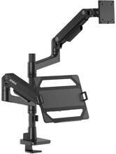 SpeaKa Professional SP-MM-1000 17-19" Monitor-Standfuß 1-fach Notebook-Ablage neigbar schwenkbar schwarz