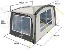 Reimo Antigua Air Sonnensegel Luftvorzelt für VW Bus Camping Reisemobil Caravan 330x250cm grau