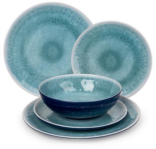 Camp4 Deep Water Melamin-Geschirrset Teller Schüssel 12tlg Camping Outdoor Wohnwagen türkis