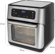ProfiCook PC-FR 1200 H Heißluft-Fritteuse Dörrer-Funktion 11 Liter 1500 Watt fettfrei silber schwarz