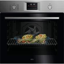 AEG OU5PB40SM Einbau-Backofen 59,4cm breit 72 Liter Pyrolyse 45 Automatikprogramme Edelstahl Antifingerprint