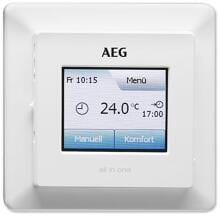 AEG FRTD 903 TC Temperaturregler Raumthermostat Fußbodentemperaturregler Touchscreen IP21 Unterputz reinweiß