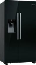 Bosch KAD93ABEP Side-by-Side Stand-Kühl-Gefrierkombination 90,8cm breit 562 Liter NoFrost SuperKühlen Crushed Eis Eiswürfel Wasser Festwasseranschluss schwarz