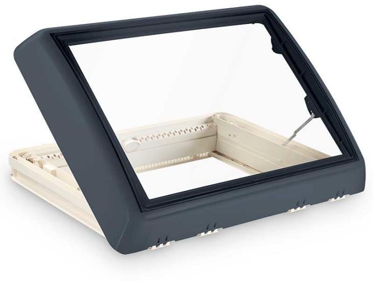 Dometic Midi Heki Style Dachhaube Kurbel ohne Zwangsbelüftung 70x50cm grau