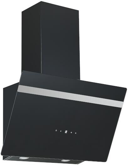 PKM S20-60ABTH Dunstabzugshaube Kopffreihaube 60cm breit 562,60m³/h TocuControl 3 Leistungsstufen schwarz