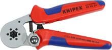 Knipex 97 55 14 Crimpzange Crimpwerkzeug Aderendhülsen Kabelschuhe 0,08-16mm² rot blau