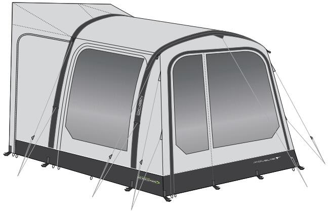 Outdoor Revolution Movelite T2R Bus-Vorzelt Luftzelt aufblasbar Anbauhöhe 255-305cm Camping