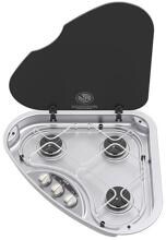 Thetford Basic Line 330 3-Flamm-Kocher Camping-Kocher 48cm breit Wohnwagen Wohnmobil rechts Edelstahl
