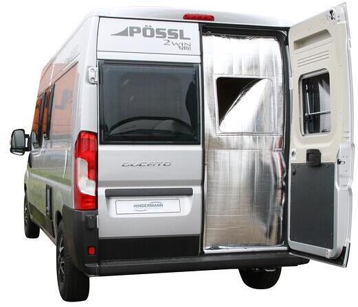 Hindermann Premio Hecktürisolierung mit Fensterausschnitt für Ford Transit H3 ab Bj. 2014 Camping Reisemobil