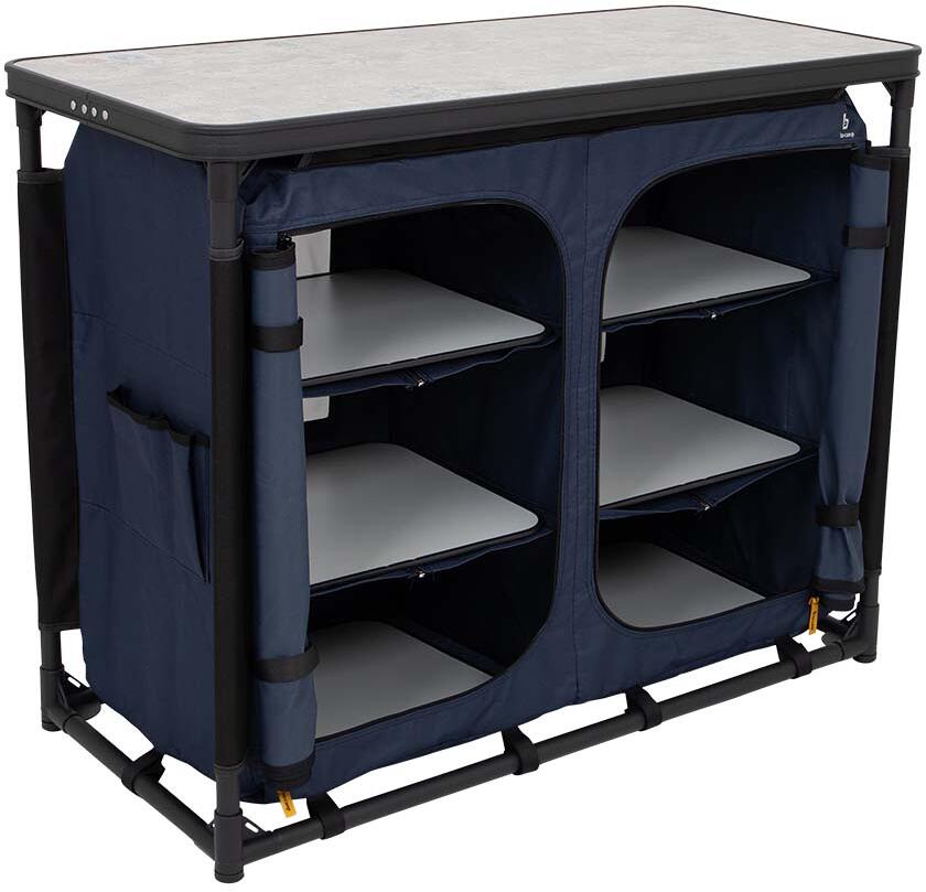 Bo-Camp Hubbard Kochinsel Camping-Schrank Küchenschrank Wohnmobil Reisemobil blau