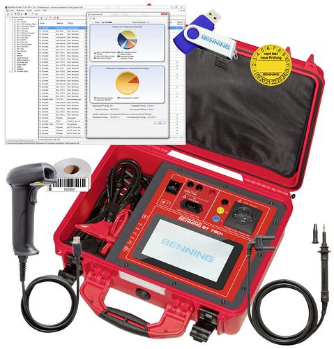 Benning ST 760+ Gerätetester-Set Messtechnik VDE-Norm 0701-0702 0751 0544 CAT II 300V