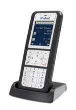 Mitel 632d V2 DECT Mobilteil Digitaltelefon Navigationstasten Freisprechen 200 Kontakte silber schwarz