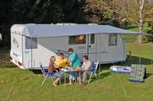 Reimo Como Sonnendach Sonnensegel Windschutz Gr. 1 Camping Wohnwagen 200x240cm lichtgrau