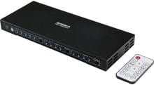 SpeaKa Professional 4x2 Port HDMI Matrix Switch Audio Ports HDMI Verteiler Umschaltbox 3840x2160 Megapixel schwarz