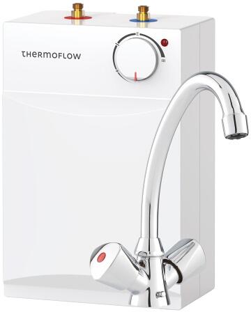 Thermoflow UT 5 Set Warmwasserspeicher Kleinspeicher Armatur QMIX 12 5 Liter 2kW Untertischmontage weiß