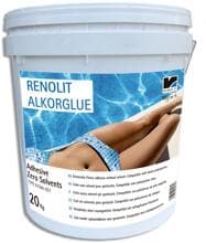 Renolit Alkorglue Vlieskleber Untergrundkleber für Schwimmbecken Pool 20kg beige