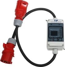 TIP 43201 Energiekosten-Messgerät Stromverbrauch Digitalanzeige CEE-Stecker 3 Phasen 32A 50Hz 85A 400V/AC