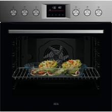 AEG KOMBI 3025P Einbau-Herd-Set OU5PE40SM HE604062XB 60cm breit 72 Liter Pyrolyse Glaskeramikkochfeld Antifingerpringt Edelstahl