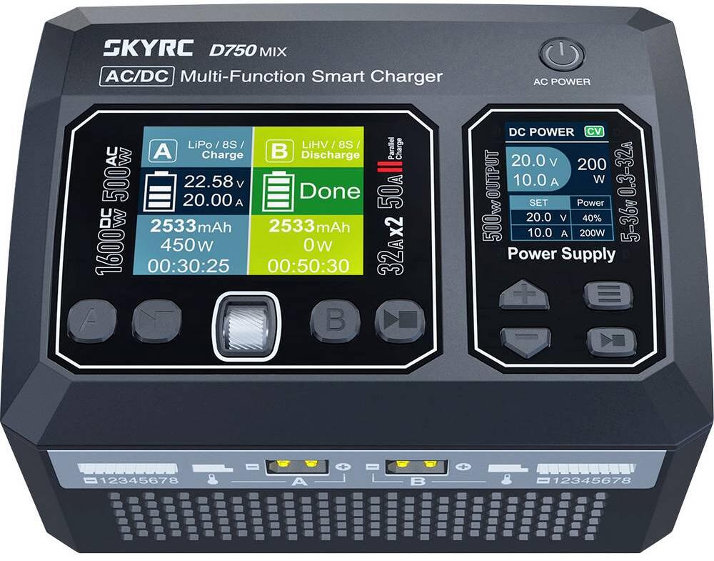 Skyrc D750 MIX Modellbau-Ladegerät 32A Blei LiFePO LiHV LiIon LiPo NiCd NiMH