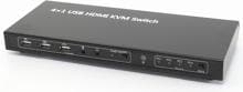 SpeaKa Professional 4 Port KVM-Umschalter HDMI USB KVM-Switch schwarz