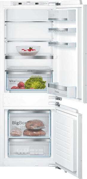 Bosch KIS77AFE0 Serie 6 Einbau-Kühl-Gefrierkombination 55,8cm breit 231 Liter VitaFresh plus LowFrost Festtür-Technik