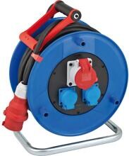 30 Meter Brennenstuhl 1237980 Kabeltrommel CEE-Stecker 16A 5polig blau schwarz