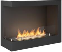 INfire Corner 600 L Eck Einbaukamin links Bioethanol 600x450x240mm schwarz