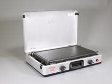HPV Calypso Classic Gasgrill Gaskocher Zweiflammkocher 50mbar Camping Wohnwagen Outdoor silber
