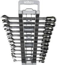 Wiha 44661 Ring-Maulschlüssel-Satz Ringratschen-Gabelschlüssel Set 8-19mm metrisch 12-teilig
