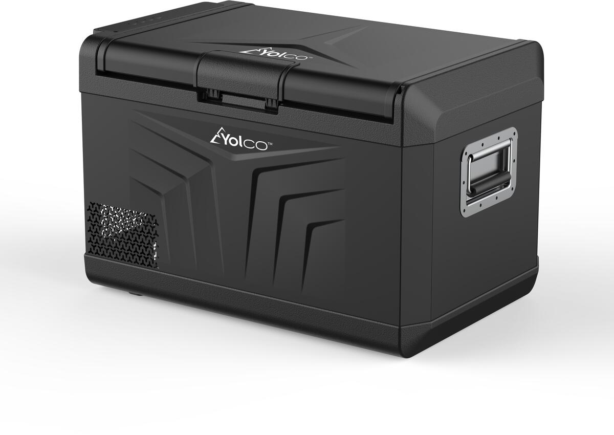 Yolco GCX37 Kompressor-Kühlbox 64cm breit 37 Liter 12/24/230V schwarz Camping Wohnwagen Wohnmobil