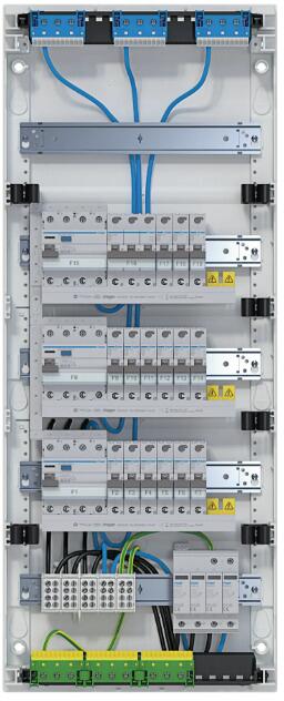 Hager VA60BV1 Kleinverteiler volta APV,5x12PLE IP30 bestückt verdrahtet ...