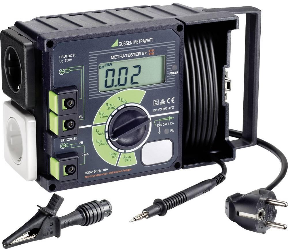Gossen Metrawatt Metratester 5+ Gerätetester Prüfgerät Strom Spannung Isolationswiderstand 230V/AC schwarz